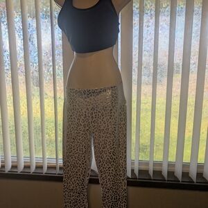 Black Crop Top and Leopard Print Pants